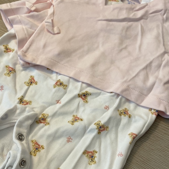 Ralph Lauren Sleeveless Footie and Sweater Set 100% Cotton 3M - Picture 5 of 11